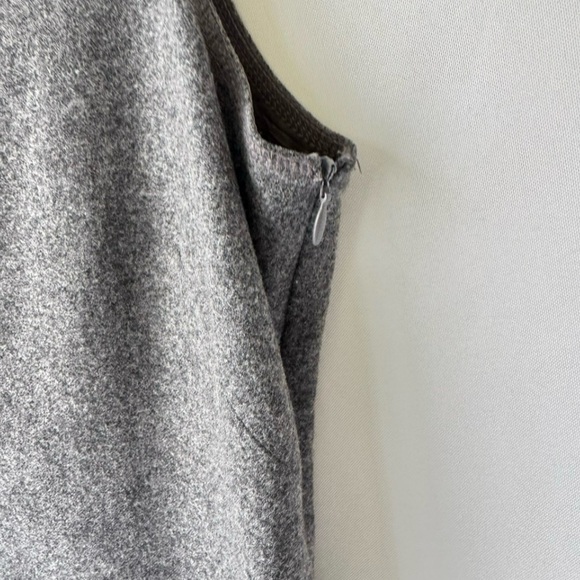 American Eagle Women’s 2 Sleeveless Shift Dress Wool Gray Dark Academia Preppy - Picture 9 of 11